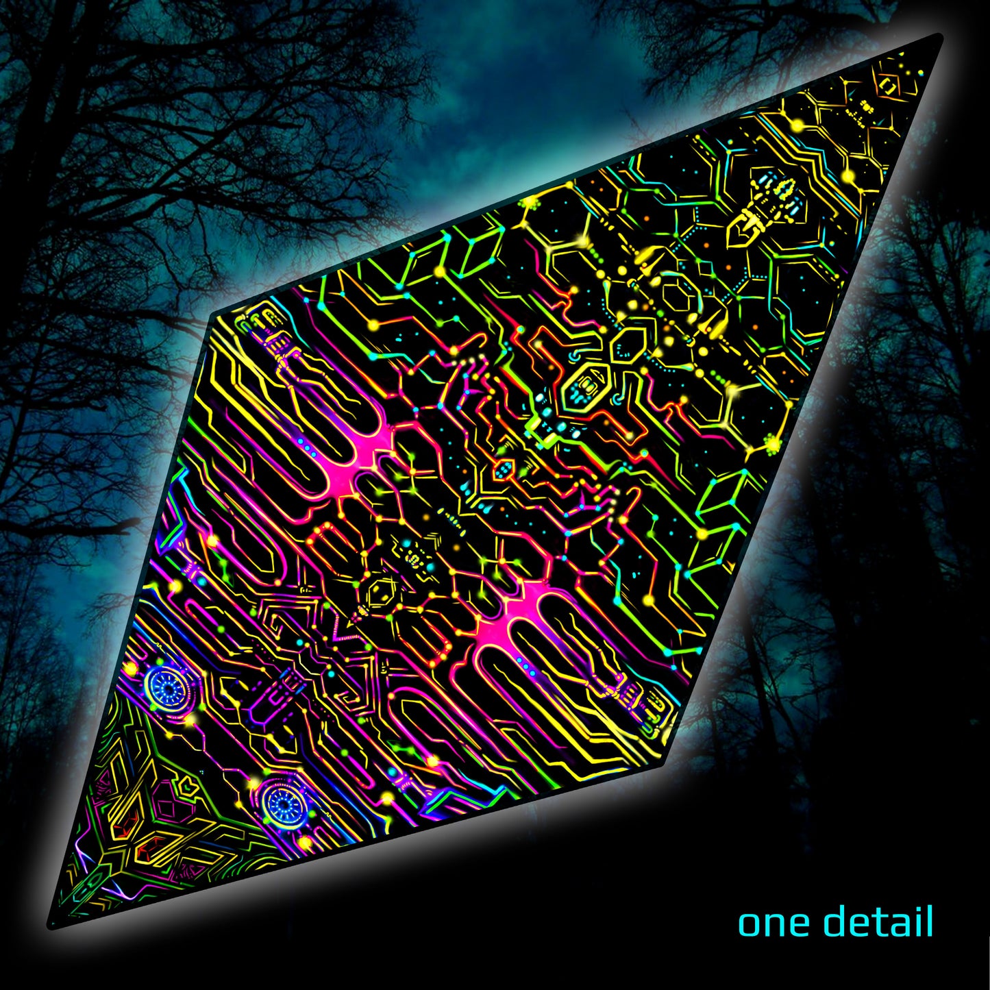 Labyrinth Canopy UV-Active Blacklight Decor