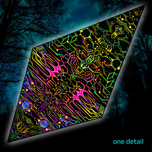 Labyrinth Canopy UV-Active Blacklight Decor