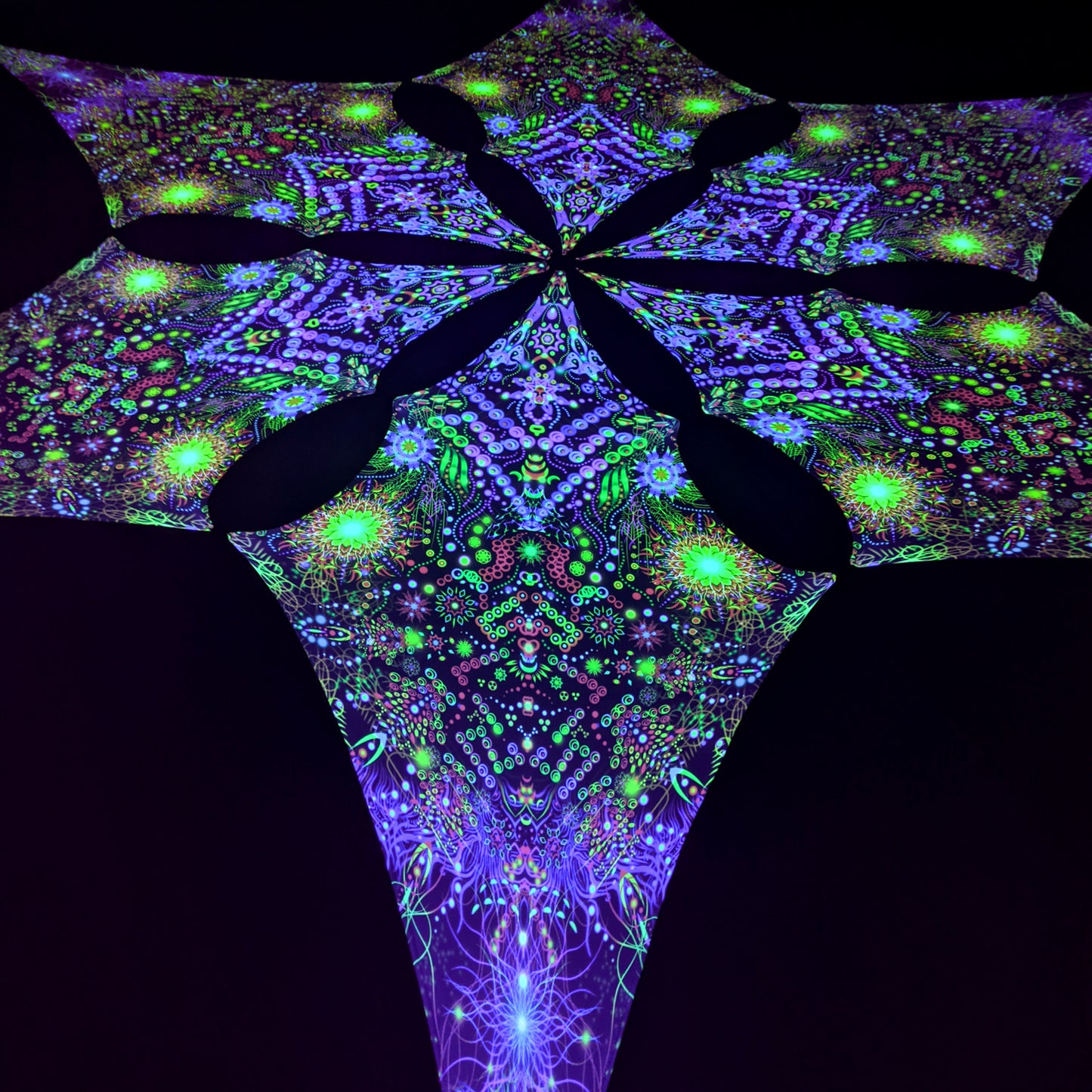 Manipura Canopy UV-Active Blacklight Decor