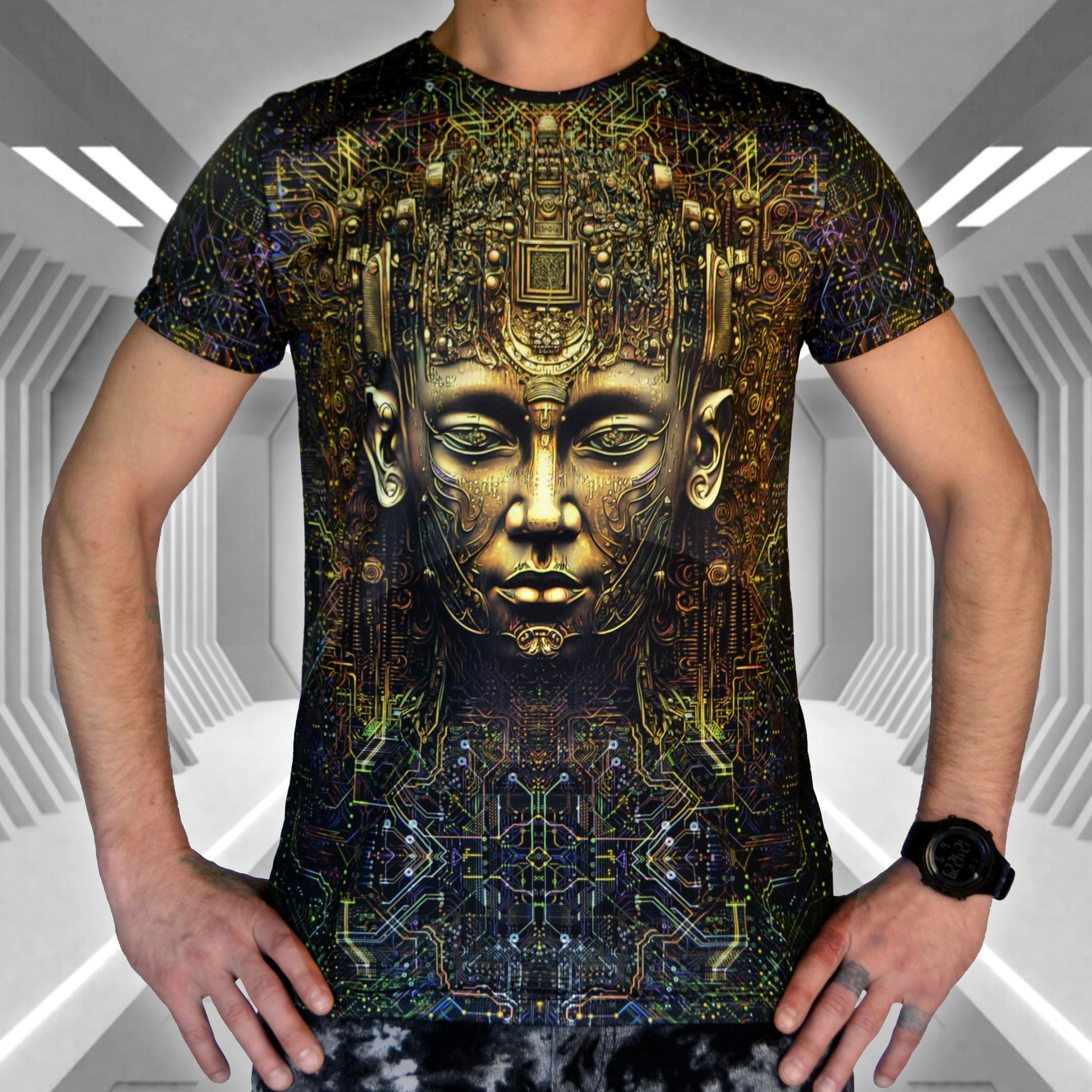 Mind Processor Blacklight UV active T-shirt - Artrama