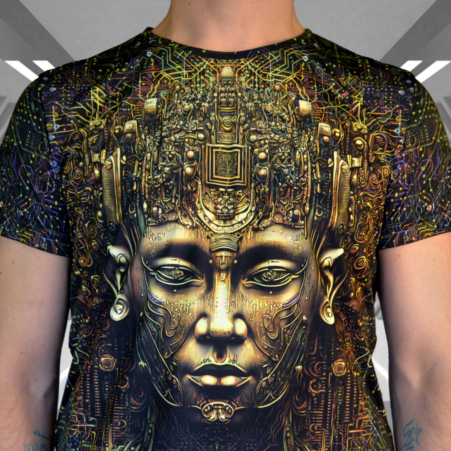 Mind Processor Blacklight UV active T-shirt - Artrama