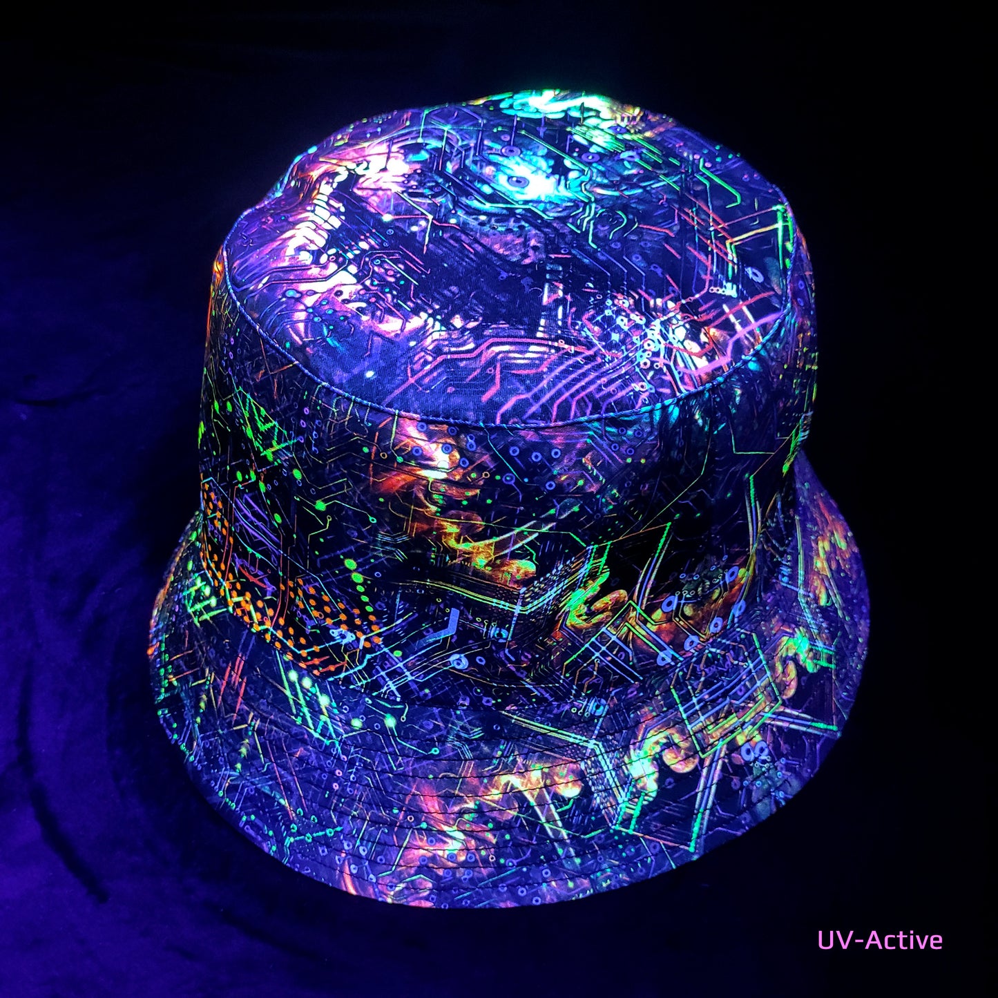 Mind Processor Panama, Blacklight UV active bucket hat