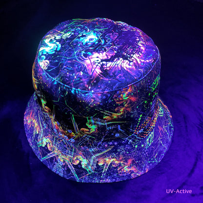 Mind Processor Panama, Blacklight UV active bucket hat