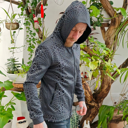 Zip-Up track jacket Molecule - Psy Hoodie blacklight UV active