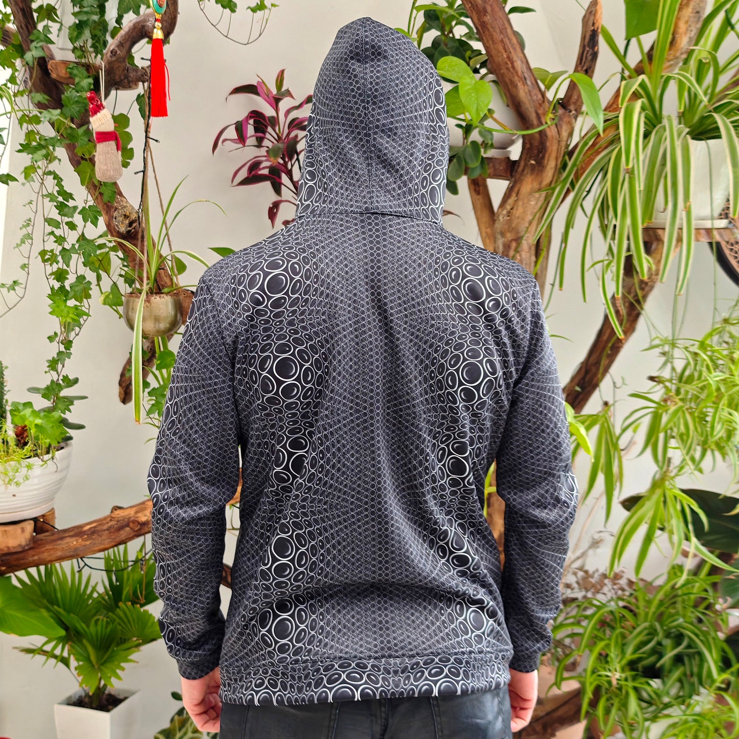 Zip-Up track jacket Molecule - Psy Hoodie blacklight UV active