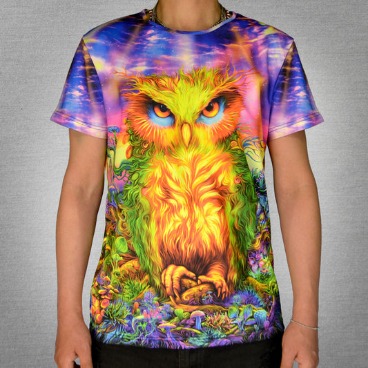 Owl Blacklight UV active T-shirt - Artrama