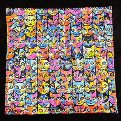 All we need is cats flying pillowcase uv blacklight active (Copy)