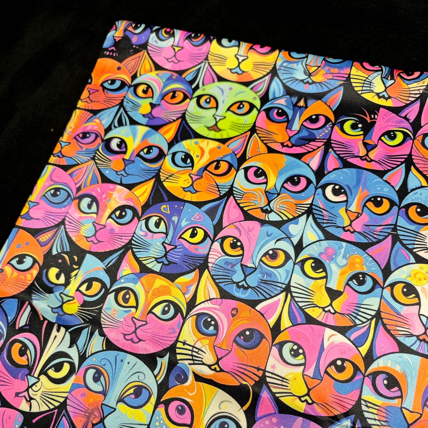 All we need is cats flying pillowcase uv blacklight active (Copy)