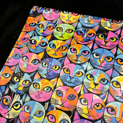 All we need is cats flying pillowcase uv blacklight active (Copy)