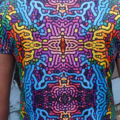 Psychedelic Worms Blacklight UV active T-shirt - Artrama