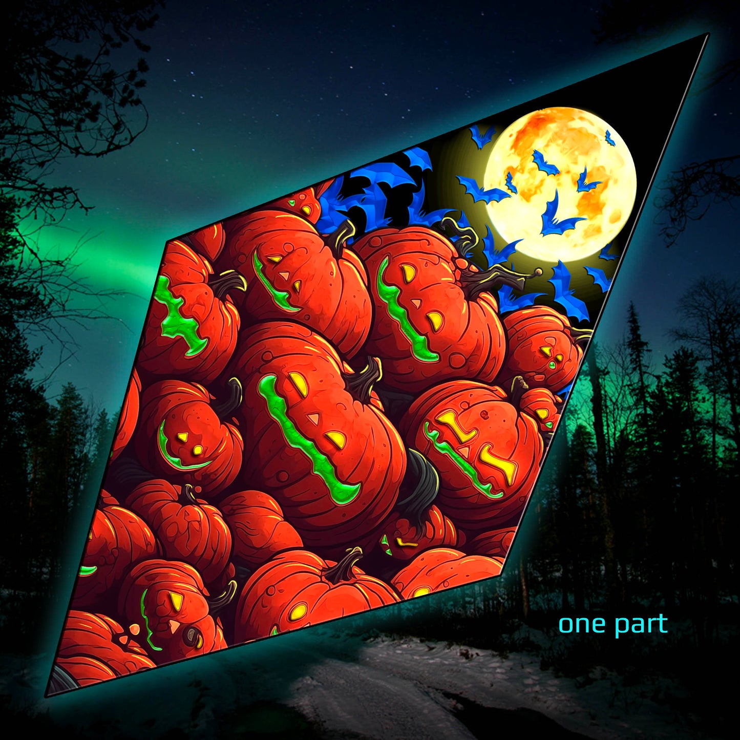 Pumpkins Canopy UV Active Blacklight Decor