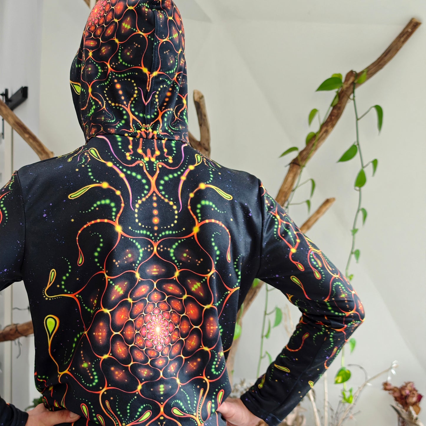Red Fractals Long sleeve UV-active Blacklight Origin of life on Earth