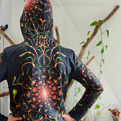 Red Fractals Long sleeve UV-active Blacklight Origin of life on Earth