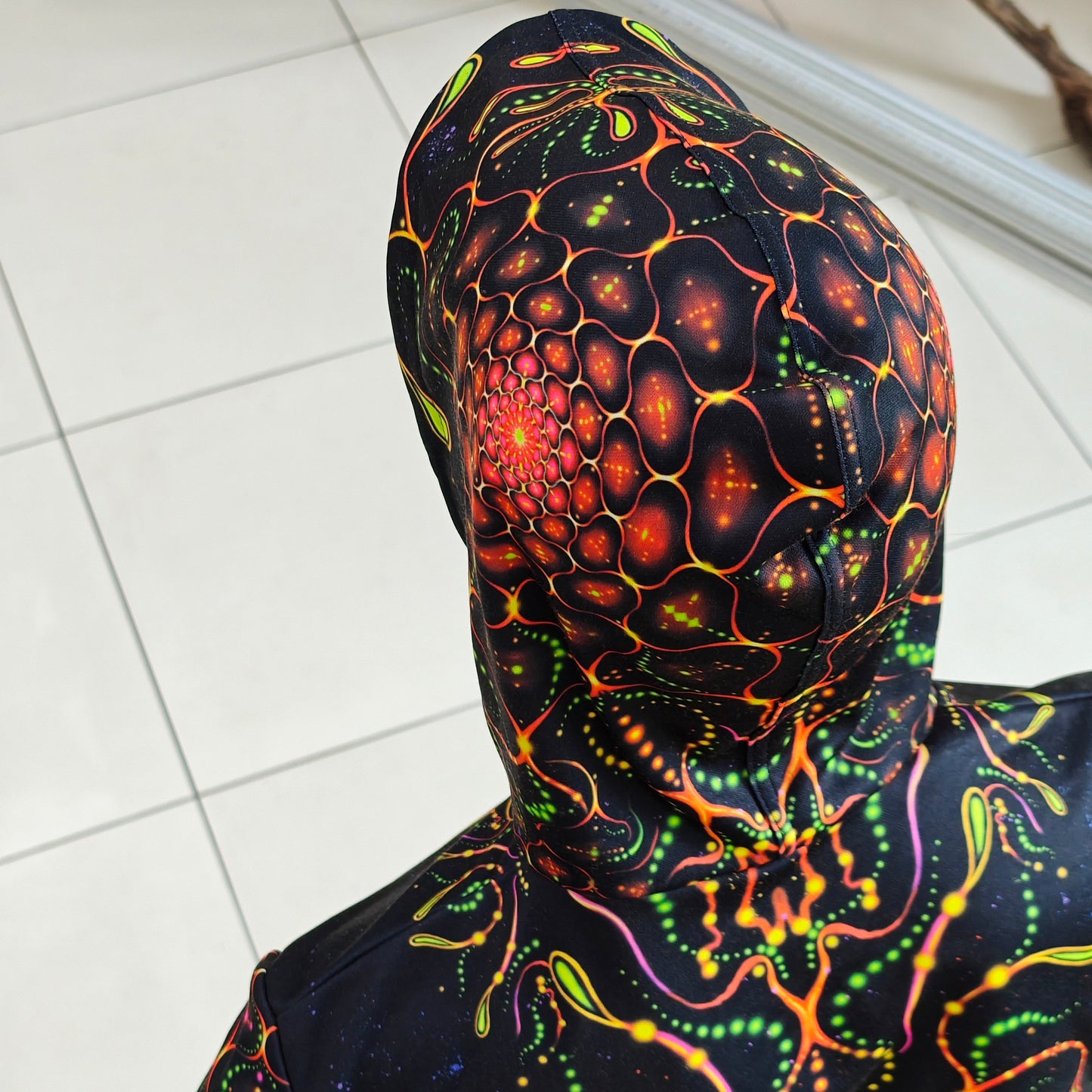 Red Fractals Long sleeve UV-active Blacklight Origin of life on Earth