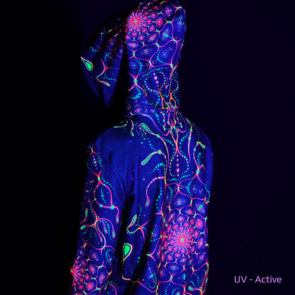 Red Fractals Long sleeve UV-active Blacklight Origin of life on Earth