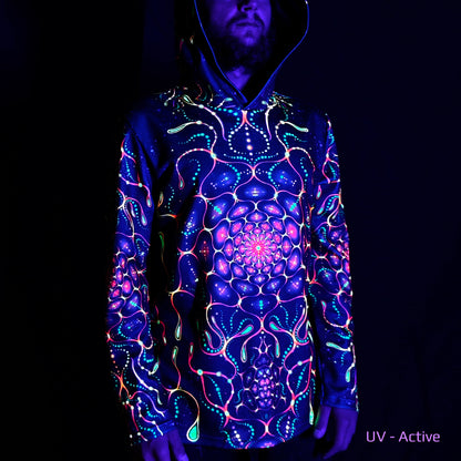 Red Fractals Long sleeve UV-active Blacklight Origin of life on Earth