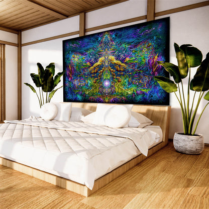 Shiva - Mountain of Light - Psy backdrop UV blacklight active - Artrama