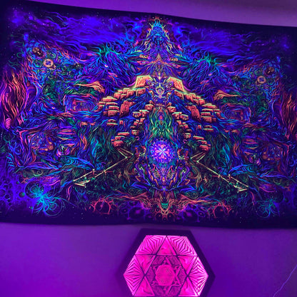 Shiva - Mountain of Light - Psy backdrop UV blacklight active - Artrama