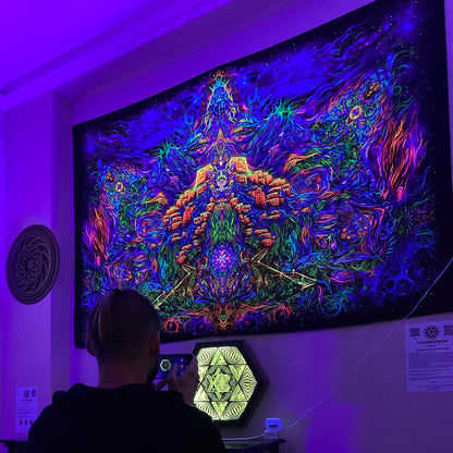 Shiva - Mountain of Light - Psy backdrop UV blacklight active - Artrama