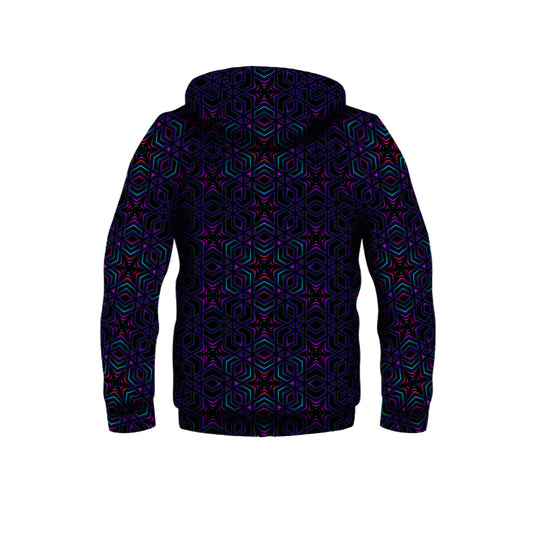 UV-active Zip-Up track jacket Sacred Geometry