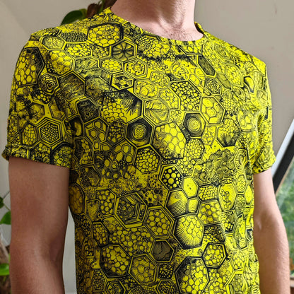 Honeycombs Blacklight UV active T-shirt