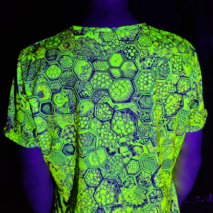 Honeycombs Blacklight UV active T-shirt