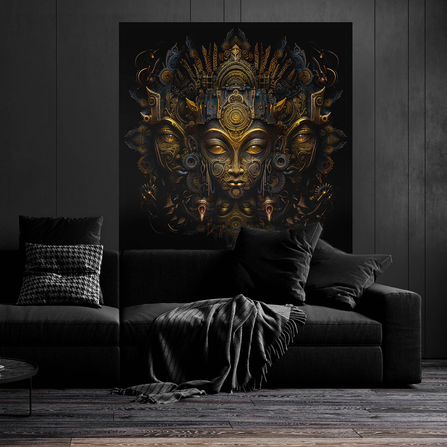 Steampunk Buddha Backdrop UV-Active Blacklight - Artrama