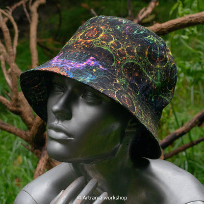 Universe mind Panama, Blacklight UV active bucket hat