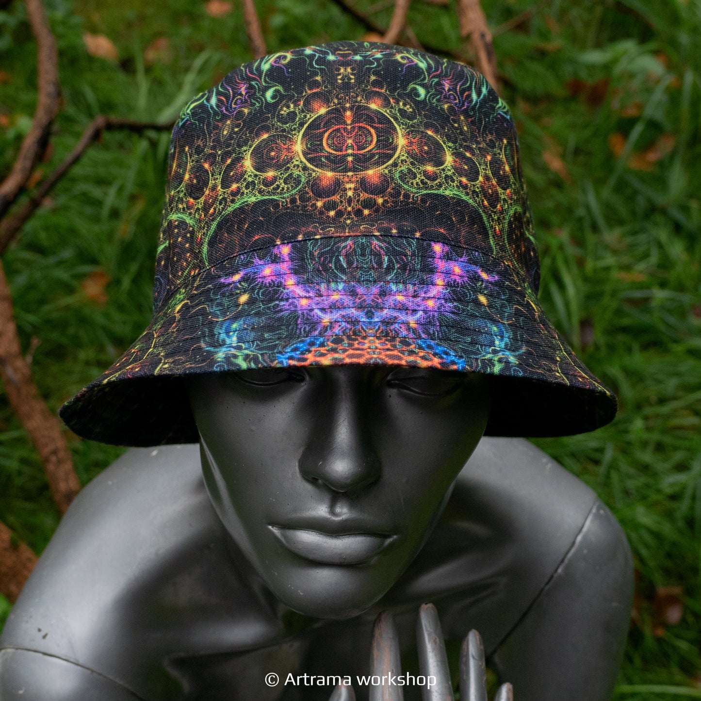 Universe mind Panama, Blacklight UV active bucket hat