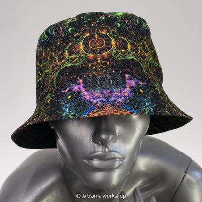 Universe mind Panama, Blacklight UV active bucket hat