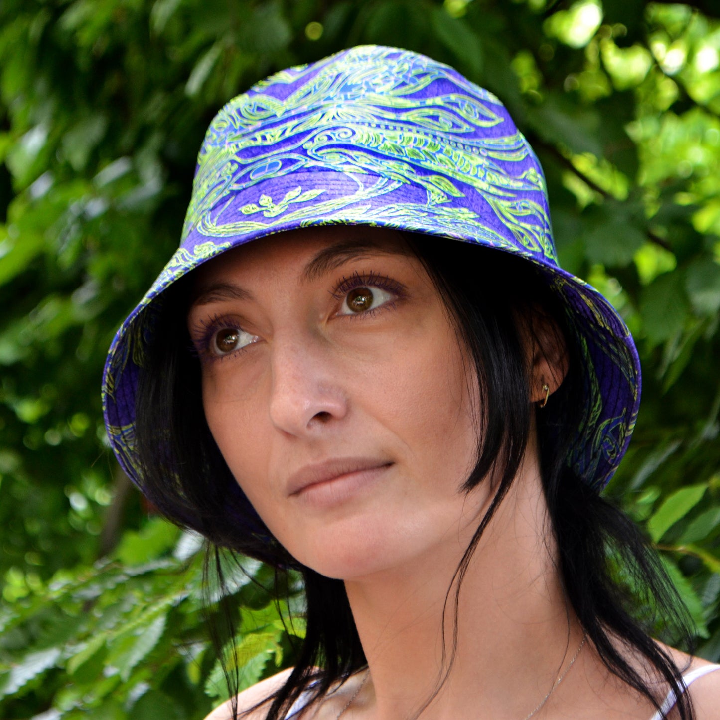 Tree of Life Panama, Blacklight UV active bucket hat