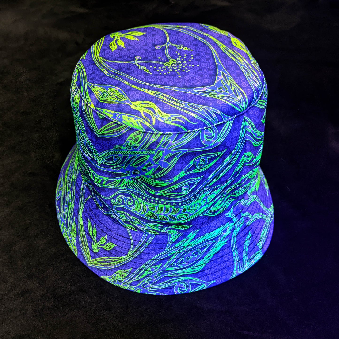 Tree of Life Panama, Blacklight UV active bucket hat