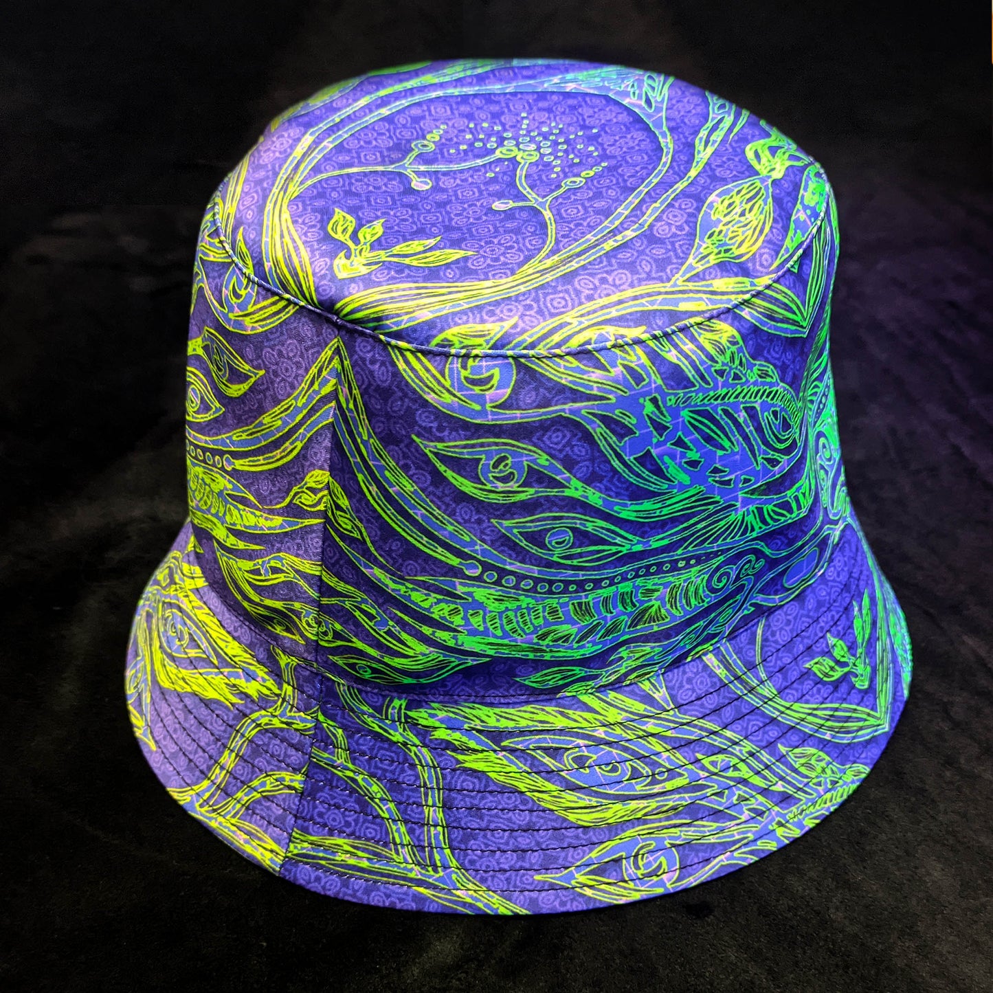 Tree of Life Panama, Blacklight UV active bucket hat