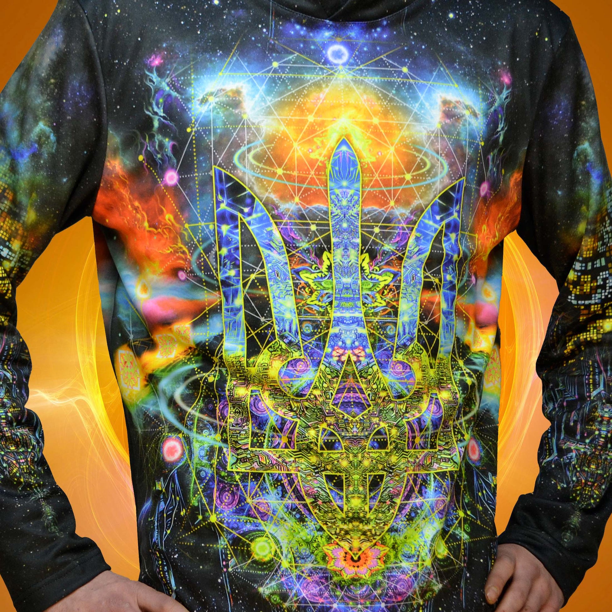 UA Tryzub Long sleeve UV-active Blacklight - Artrama