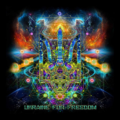 Ukraine for freedom Backdrop UV-Active Blacklight - Artrama