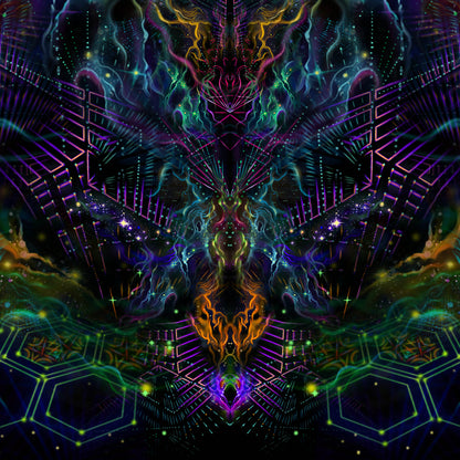 Yantra of the Universe Psy Backdrop UV-Active Blacklight - Artrama