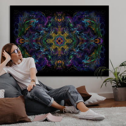 Yantra of the Universe Psy Backdrop UV-Active Blacklight - Artrama