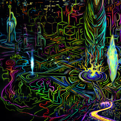 Yggdrasil Backdrop UV-Active Blacklight - Artrama
