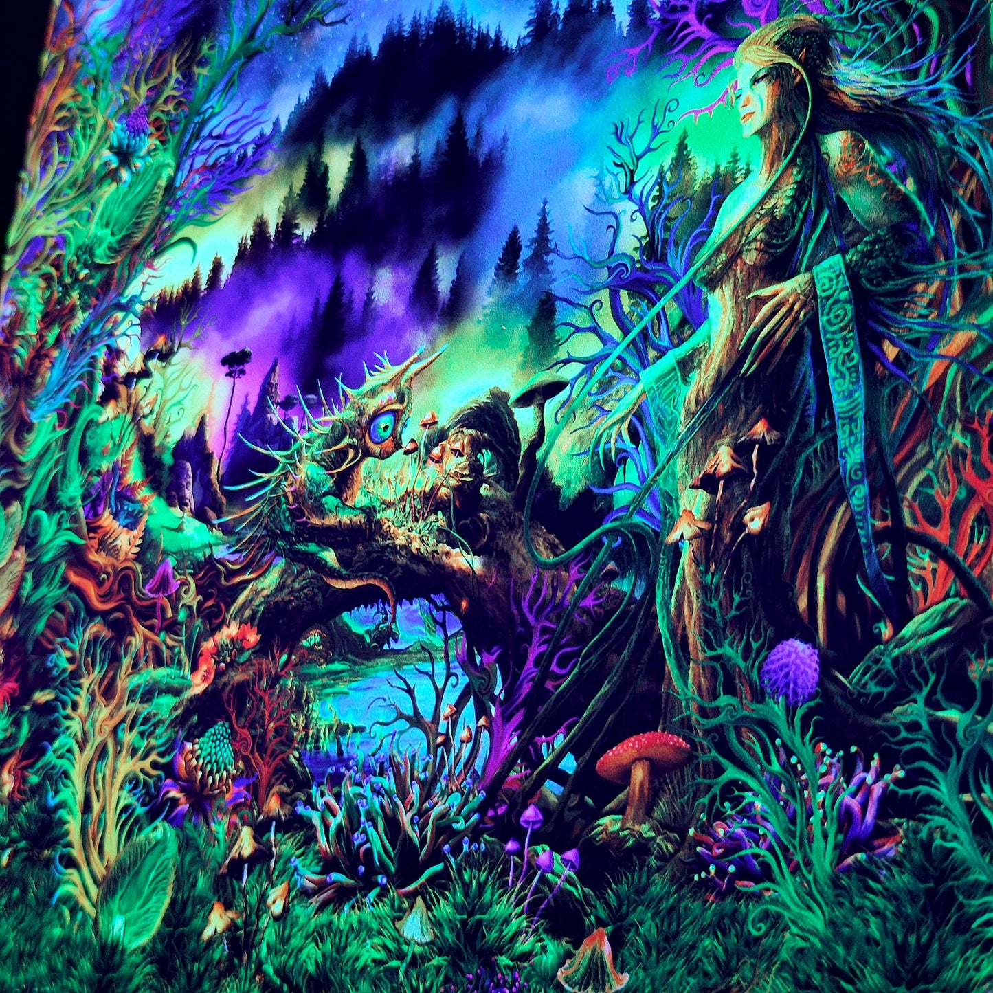 Elven Forest UV-Active Wrapped Canvas
