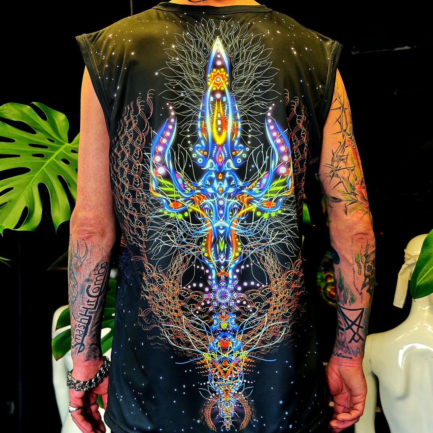 Adept Sleeveless T-Shirt Blacklight UV active
