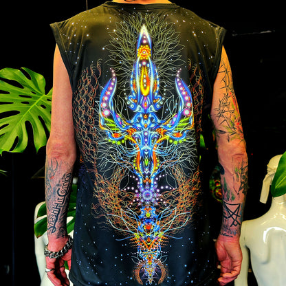 Adept Sleeveless T-Shirt Blacklight UV active