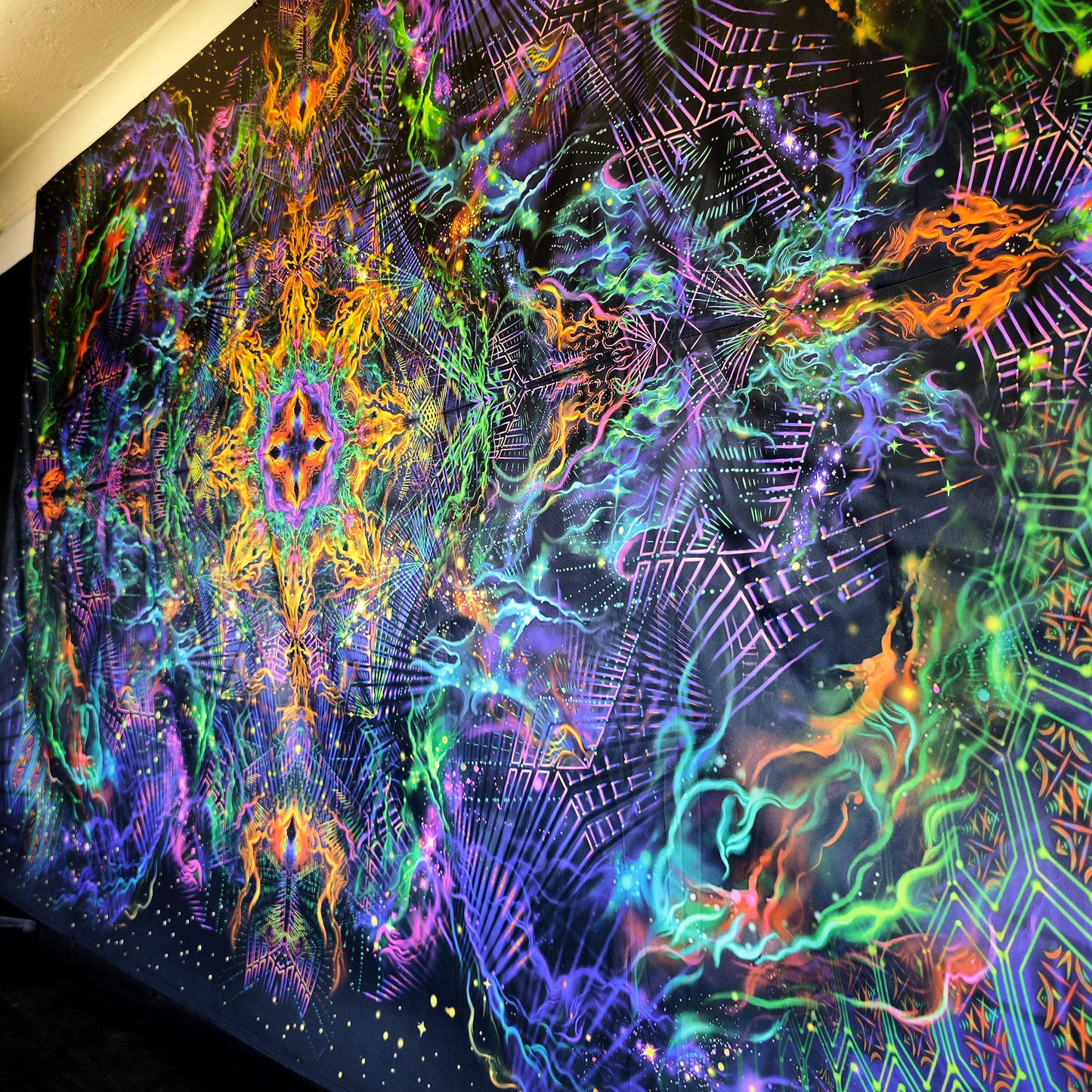 Yantra of the Universe Psy Backdrop UV-Active Blacklight
