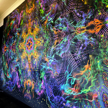 Yantra of the Universe Psy Backdrop UV-Active Blacklight