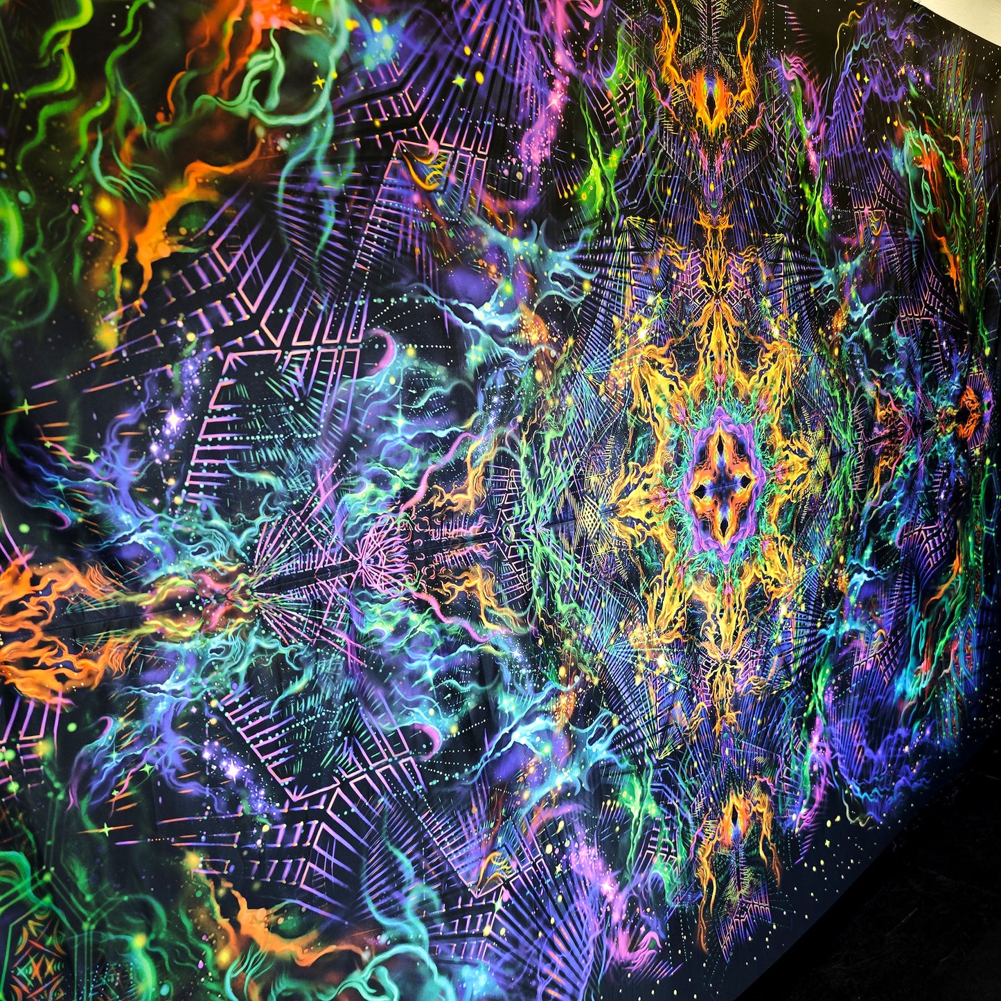 Yantra of the Universe Psy Backdrop UV-Active Blacklight