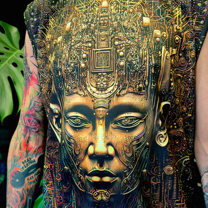 Buddha State - Sleeveless T-Shirt Blacklight UV active
