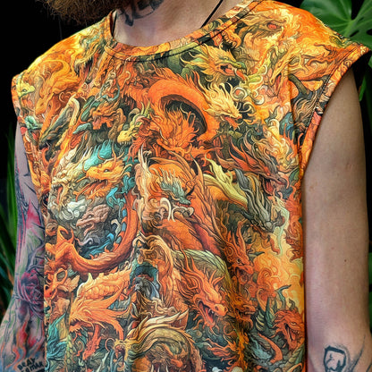 Alice in Wonderland Sleeveless T-Shirt Blacklight UV active