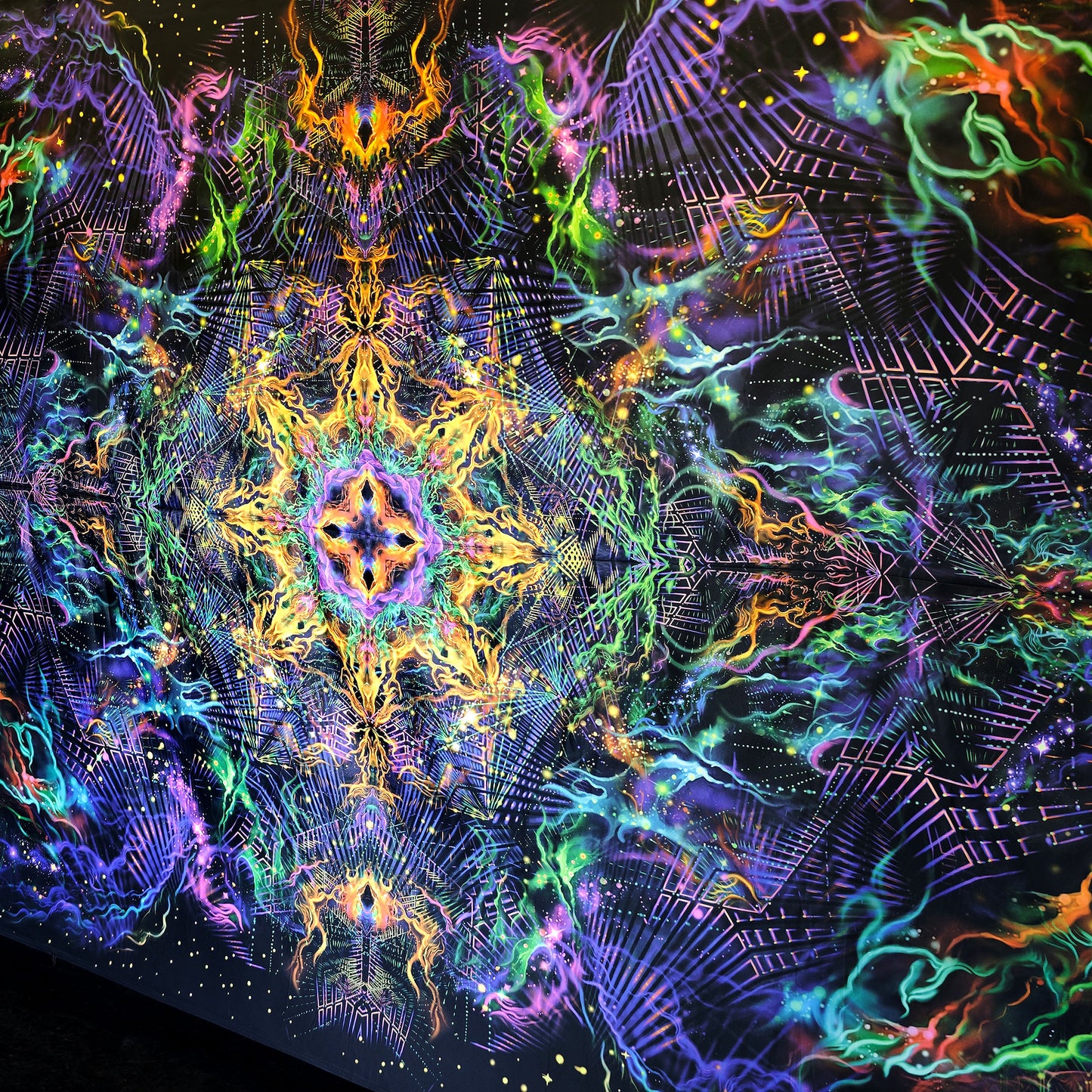 Yantra of the Universe Psy Backdrop UV-Active Blacklight