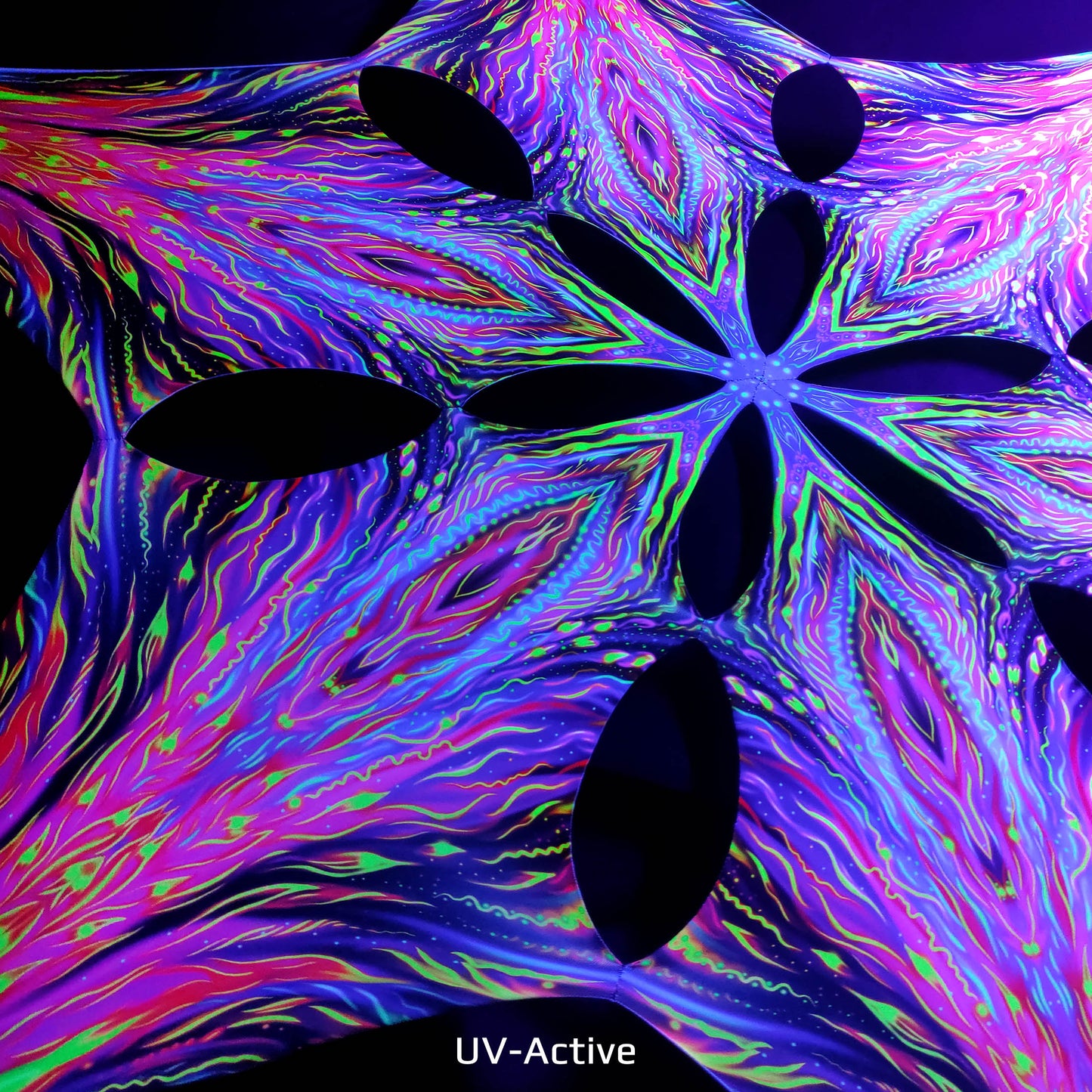 Fire-bird Feather Canopy UV Active Blacklight Decor - Artrama