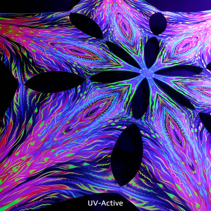 Fire-bird Feather Canopy UV Active Blacklight Decor - Artrama