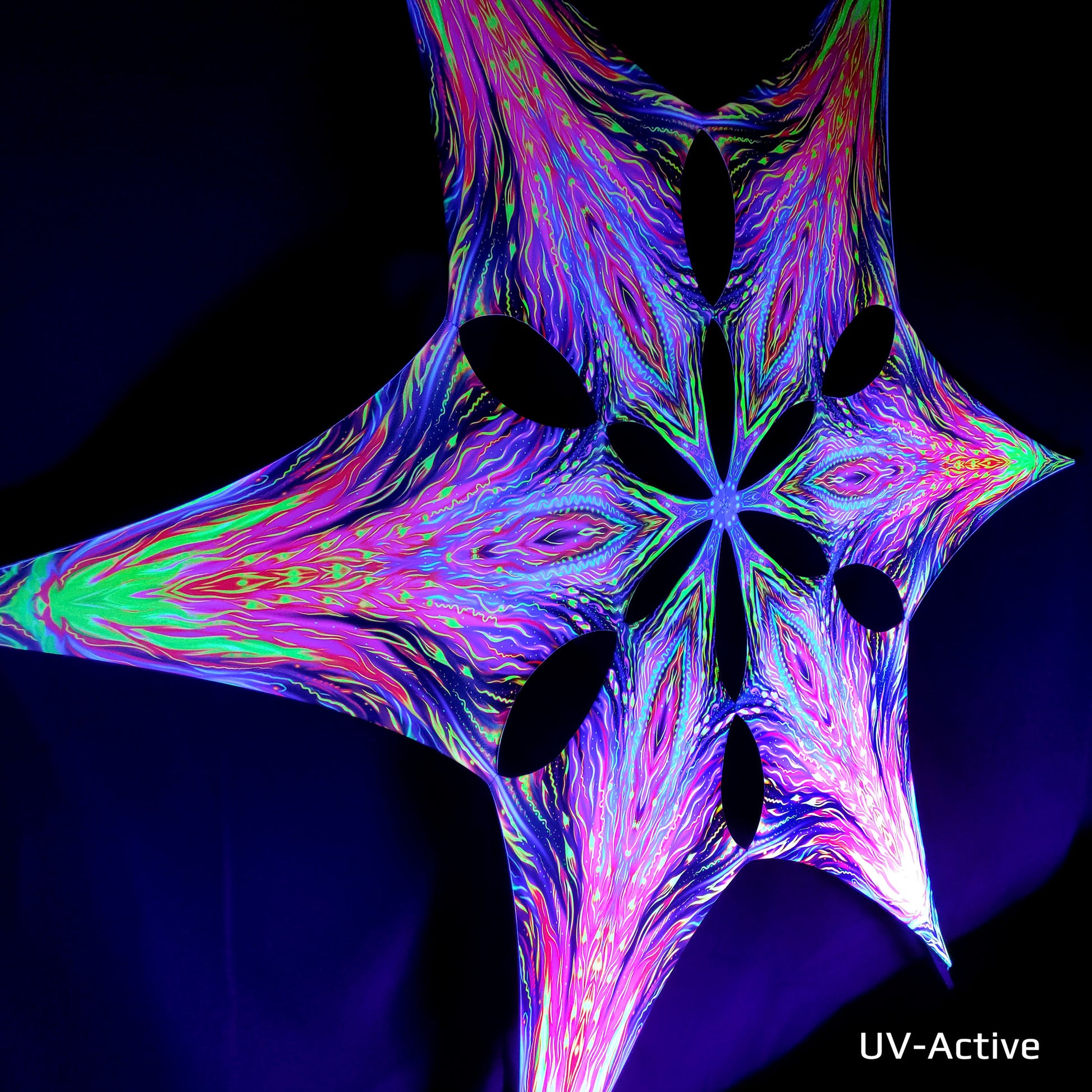 Fire-bird Feather Canopy UV Active Blacklight Decor - Artrama